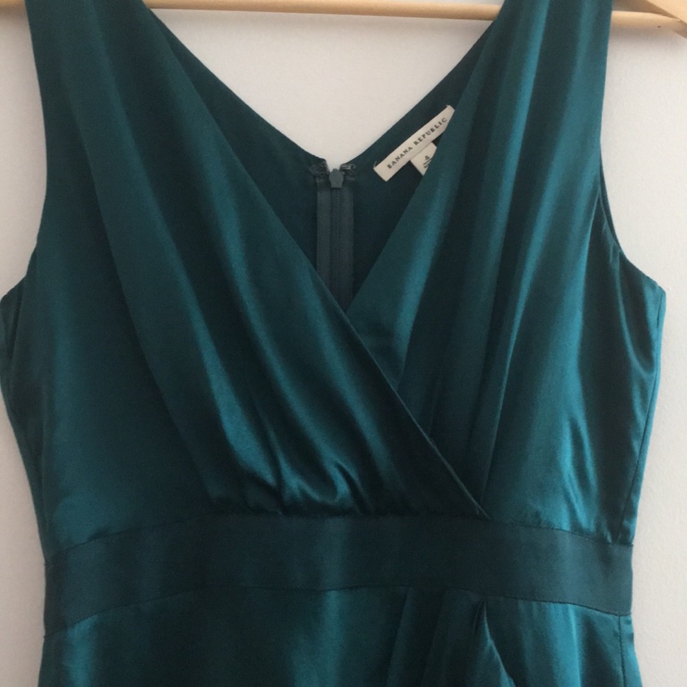 Emerald Silk Dress